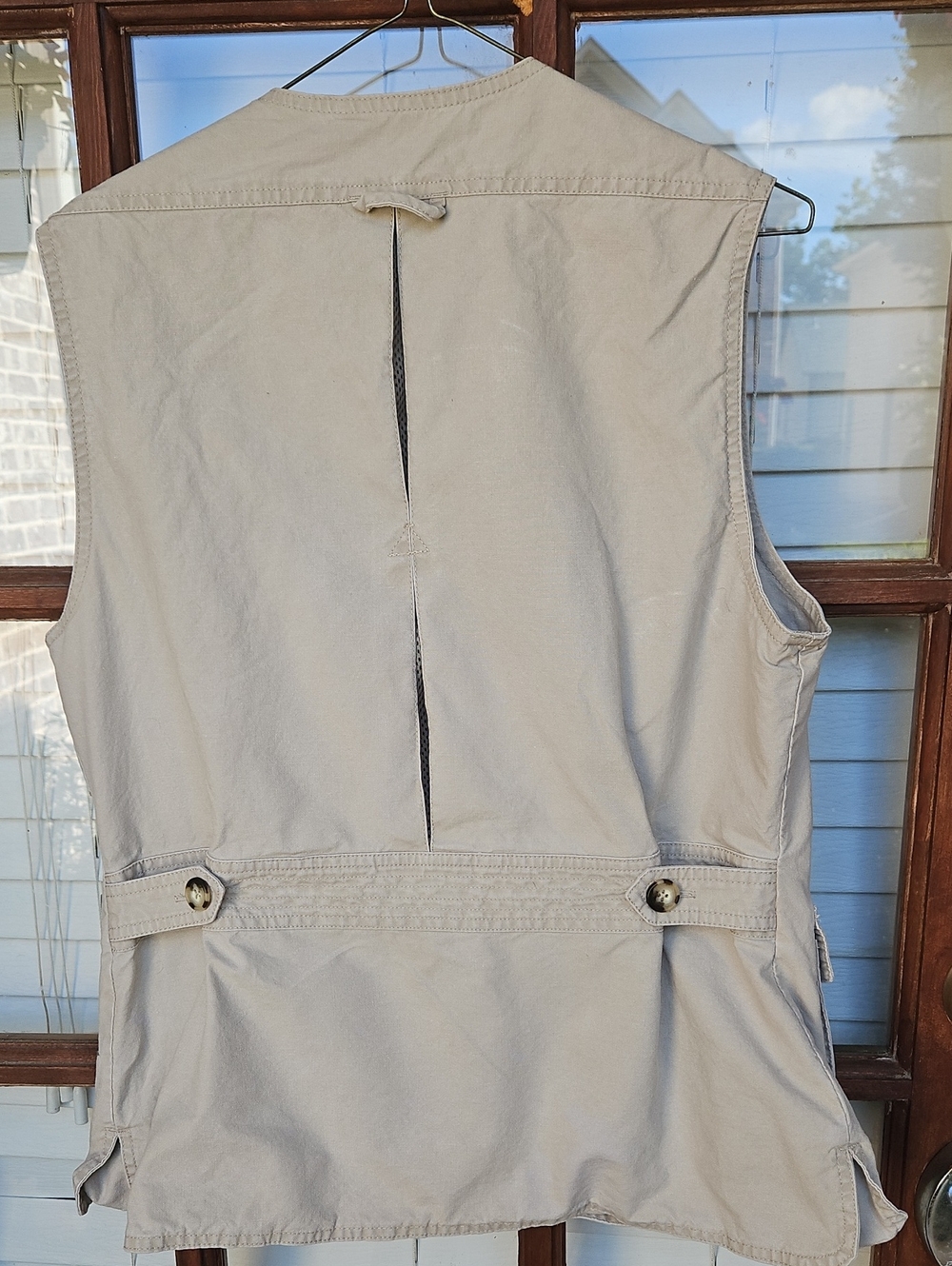 L.L. Bean Unisex Vintage Khaki Utility Fishing Safari Vest Size Medium - Picture 3 of 5